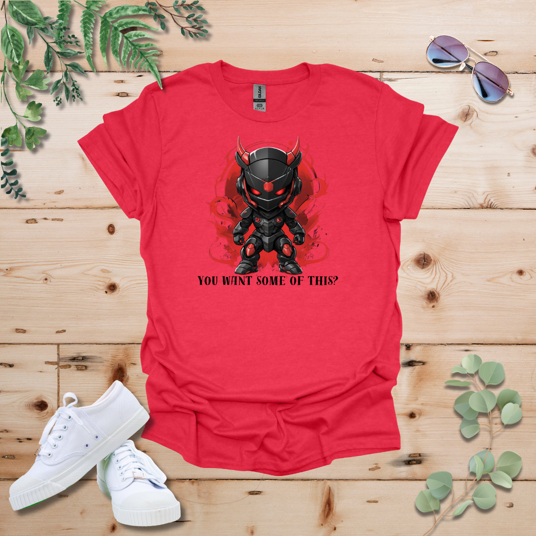 Faceless Tech Chibi Red Dragon - You Want Some Of This? Tshirt