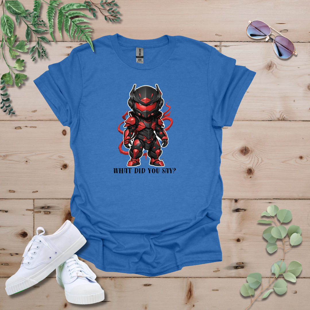 Faceless Tech Chibi Red Dragon - What Did You Say? Tshirt
