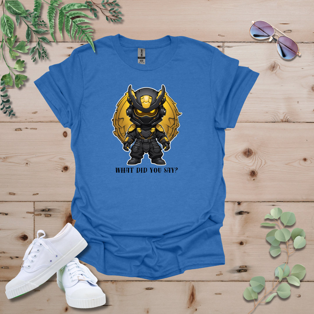 Faceless Tech Chibi Yellow Dragon - What Did You Say? Tshirt