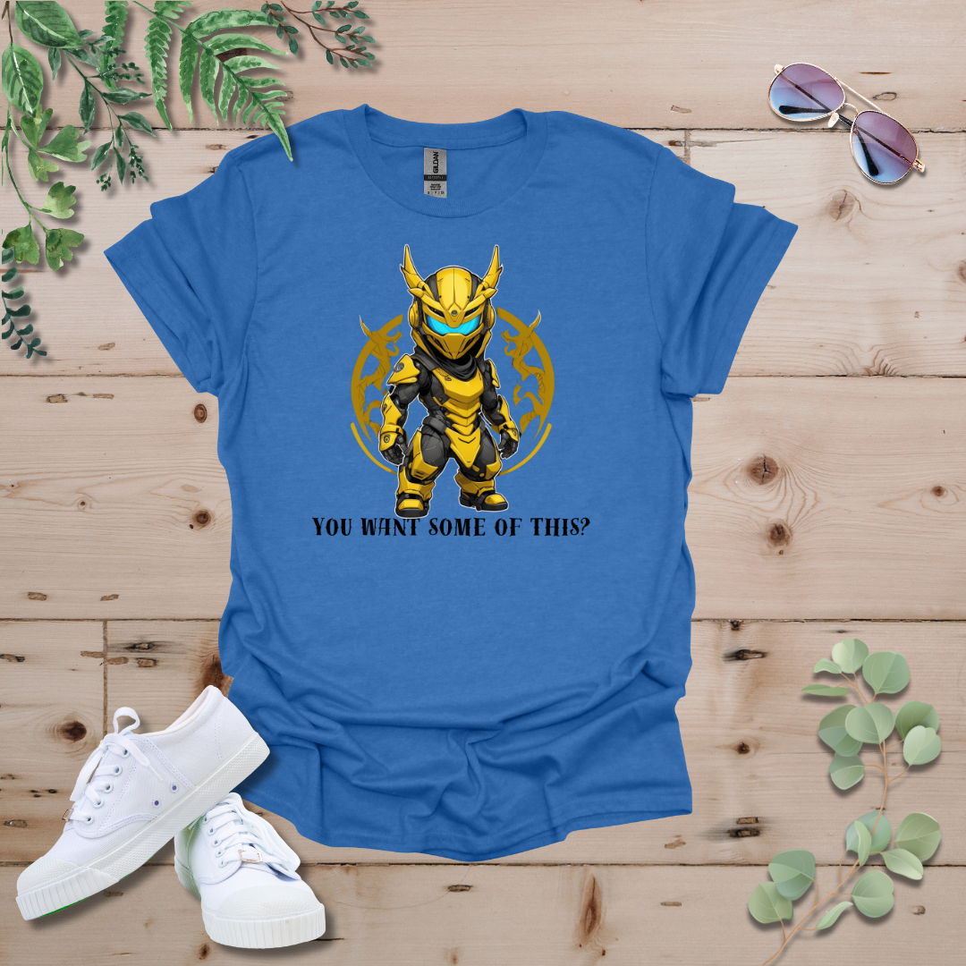 Faceless Tech Chibi Yellow Dragon - You Want Some Of This? Tshirt