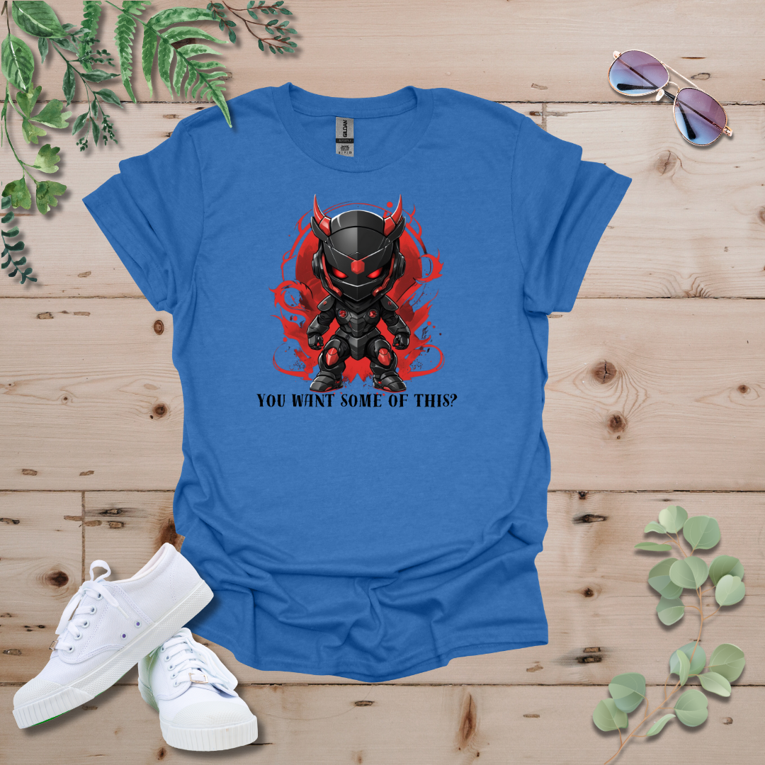 Faceless Tech Chibi Red Dragon - You Want Some Of This? Tshirt