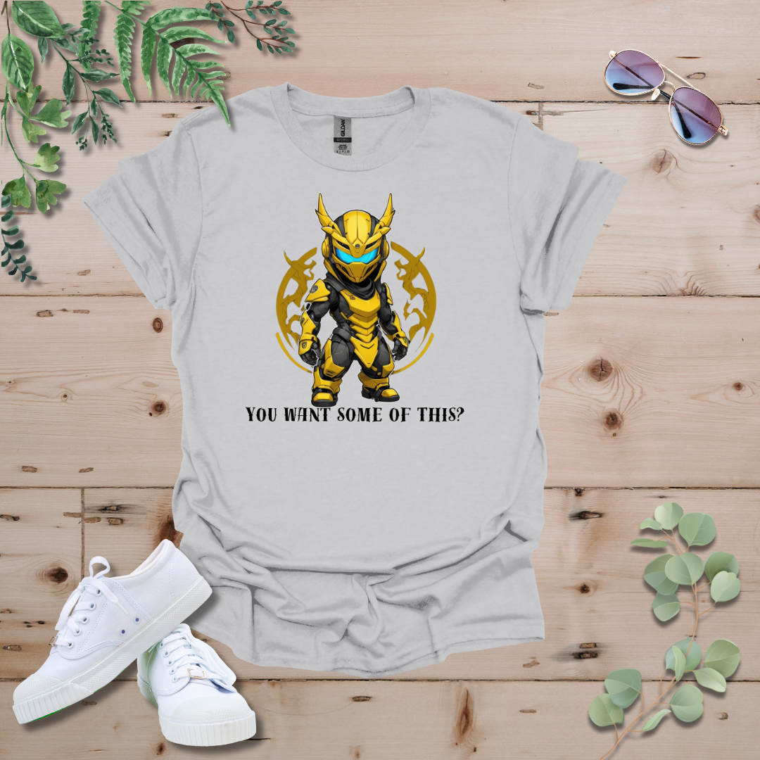 Faceless Tech Chibi Yellow Dragon - You Want Some Of This? Tshirt