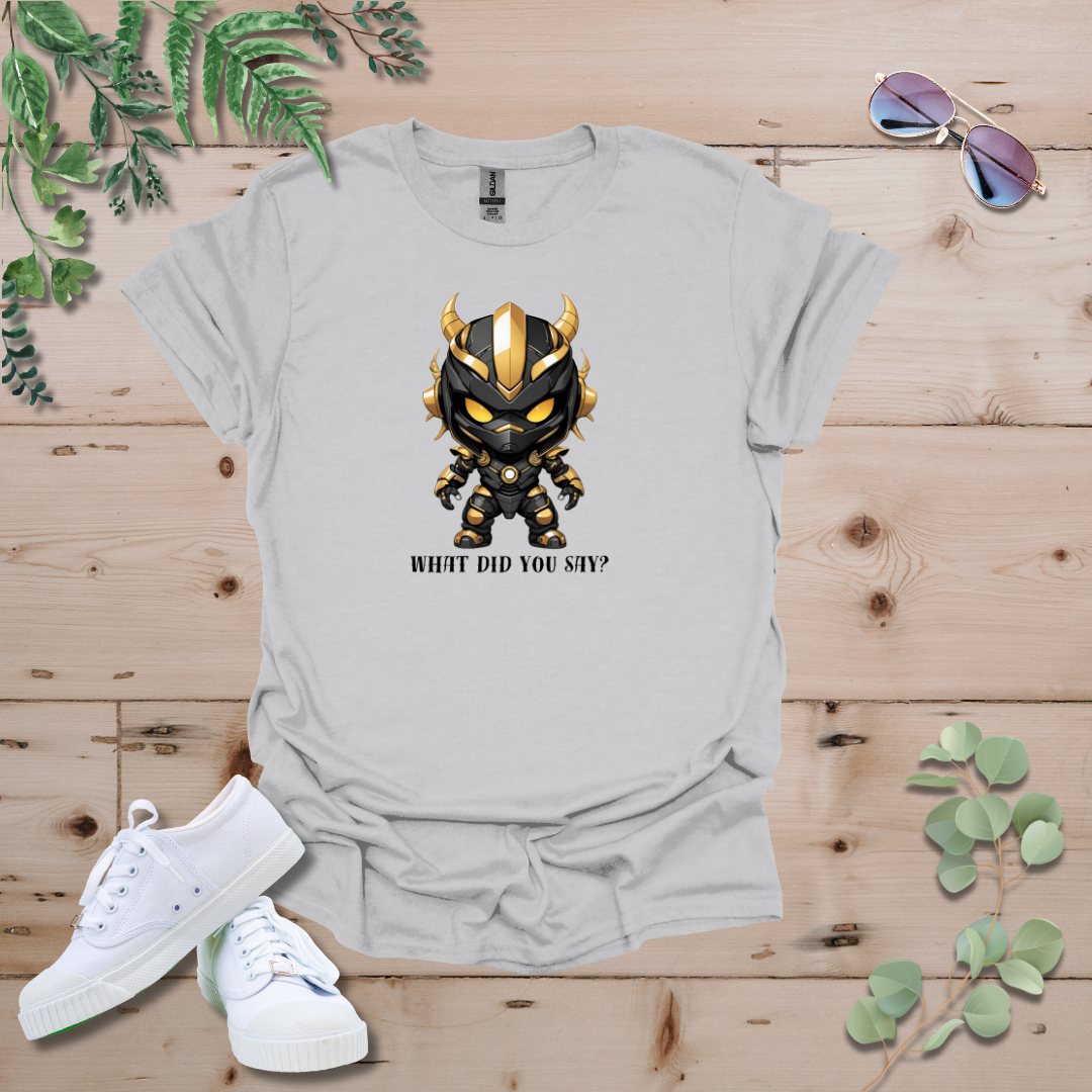Faceless Tech Chibi Gold Dragon - What Did You Say? Tshirt