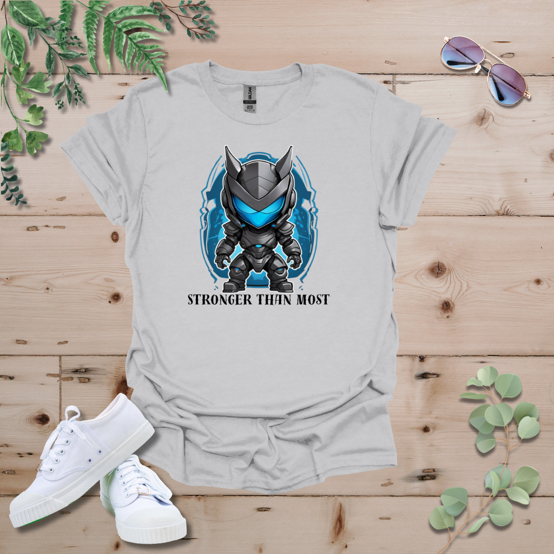 Faceless Tech Chibi Blue Dragon - Stronger Than Most Tshirt