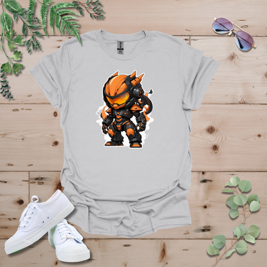 Faceless Tech Chibi Orange Dragon Tshirt