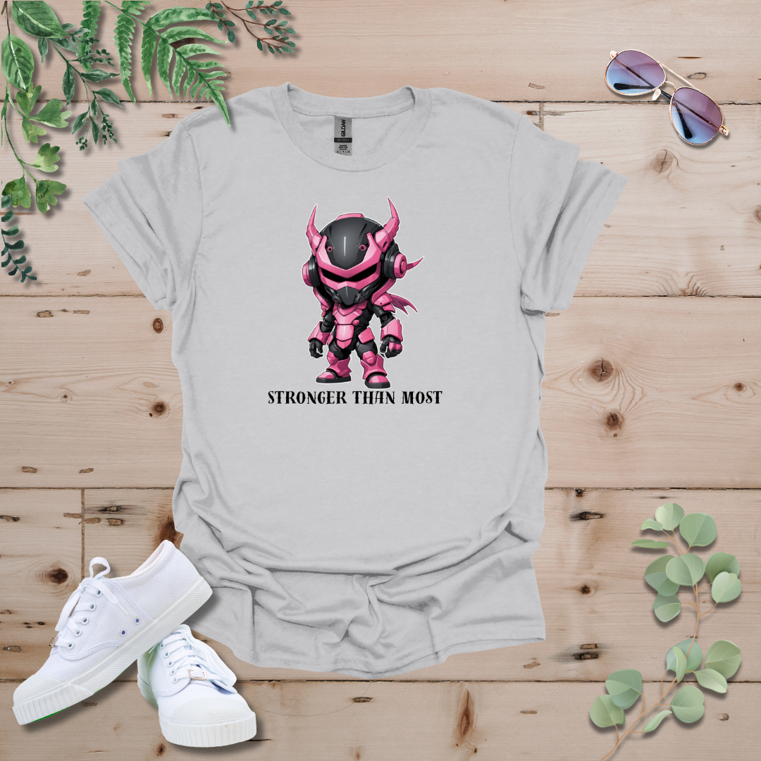 Faceless Tech Chibi Pink Dragon - Stronger Than Most Tshirt