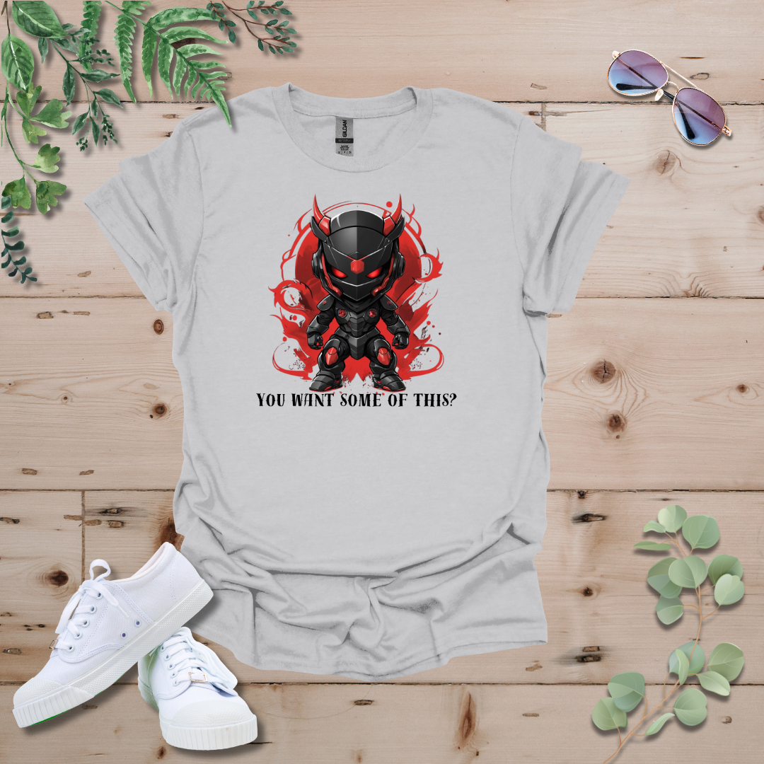 Faceless Tech Chibi Red Dragon - You Want Some Of This? Tshirt
