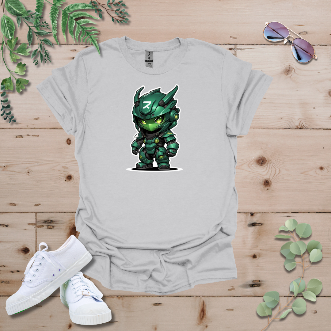 Faceless Tech Chibi Green Dragon Tshirt