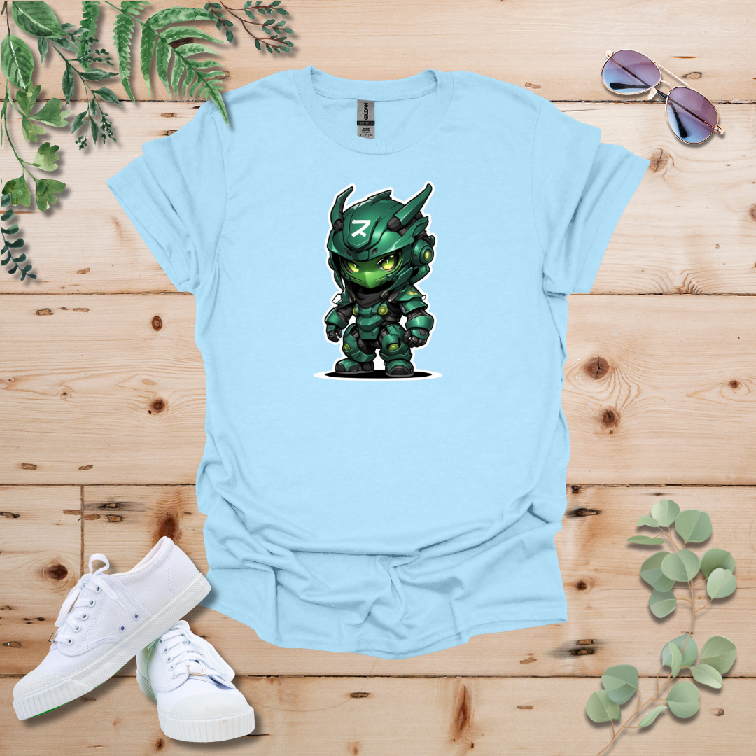 Faceless Tech Chibi Green Dragon Tshirt