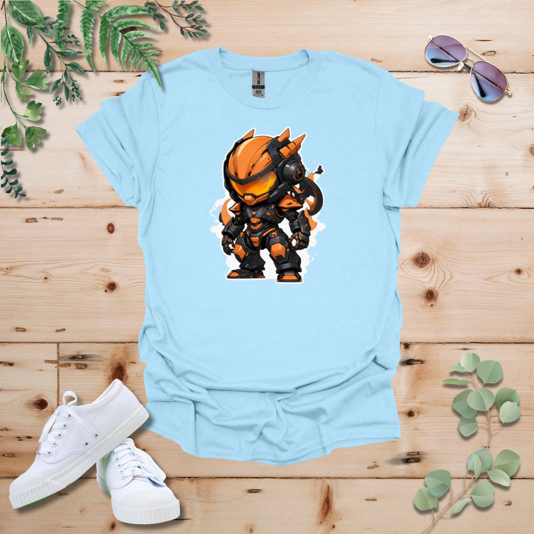 Faceless Tech Chibi Orange Dragon Tshirt