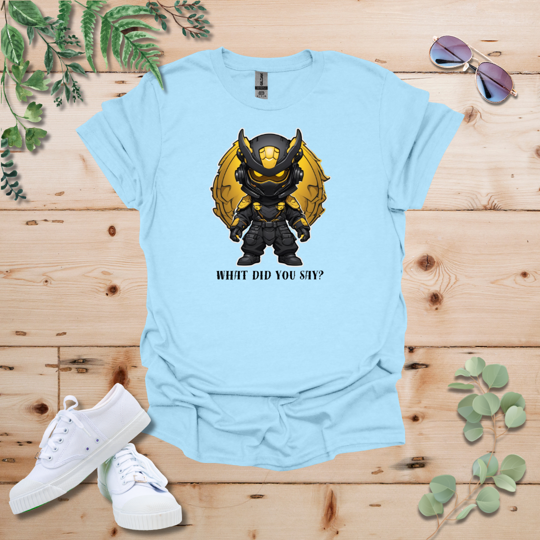 Faceless Tech Chibi Yellow Dragon - What Did You Say? Tshirt