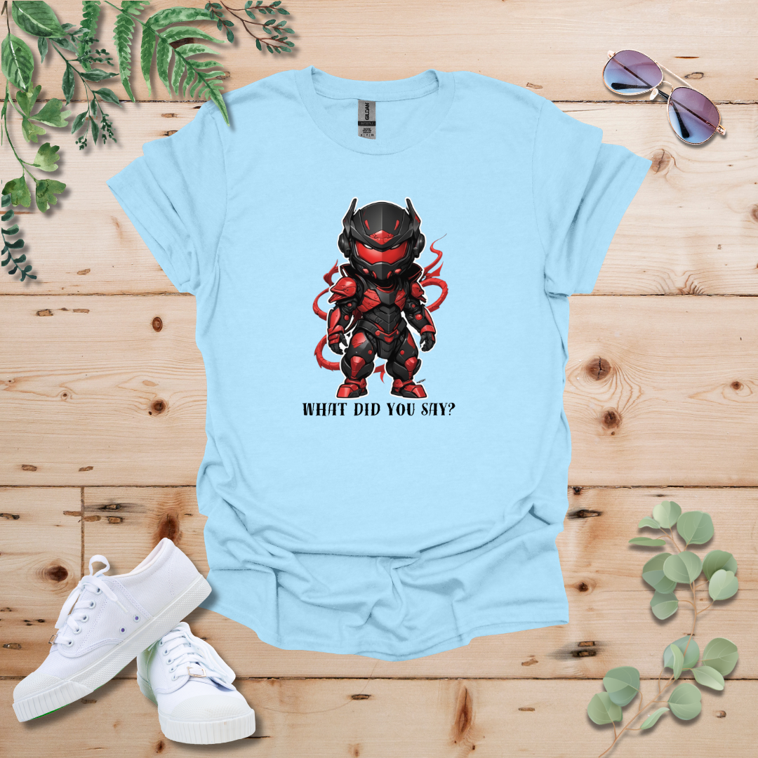 Faceless Tech Chibi Red Dragon - What Did You Say? Tshirt