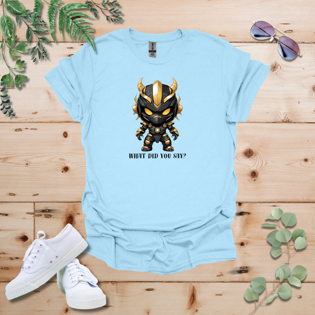 Faceless Tech Chibi Gold Dragon - What Did You Say? Tshirt