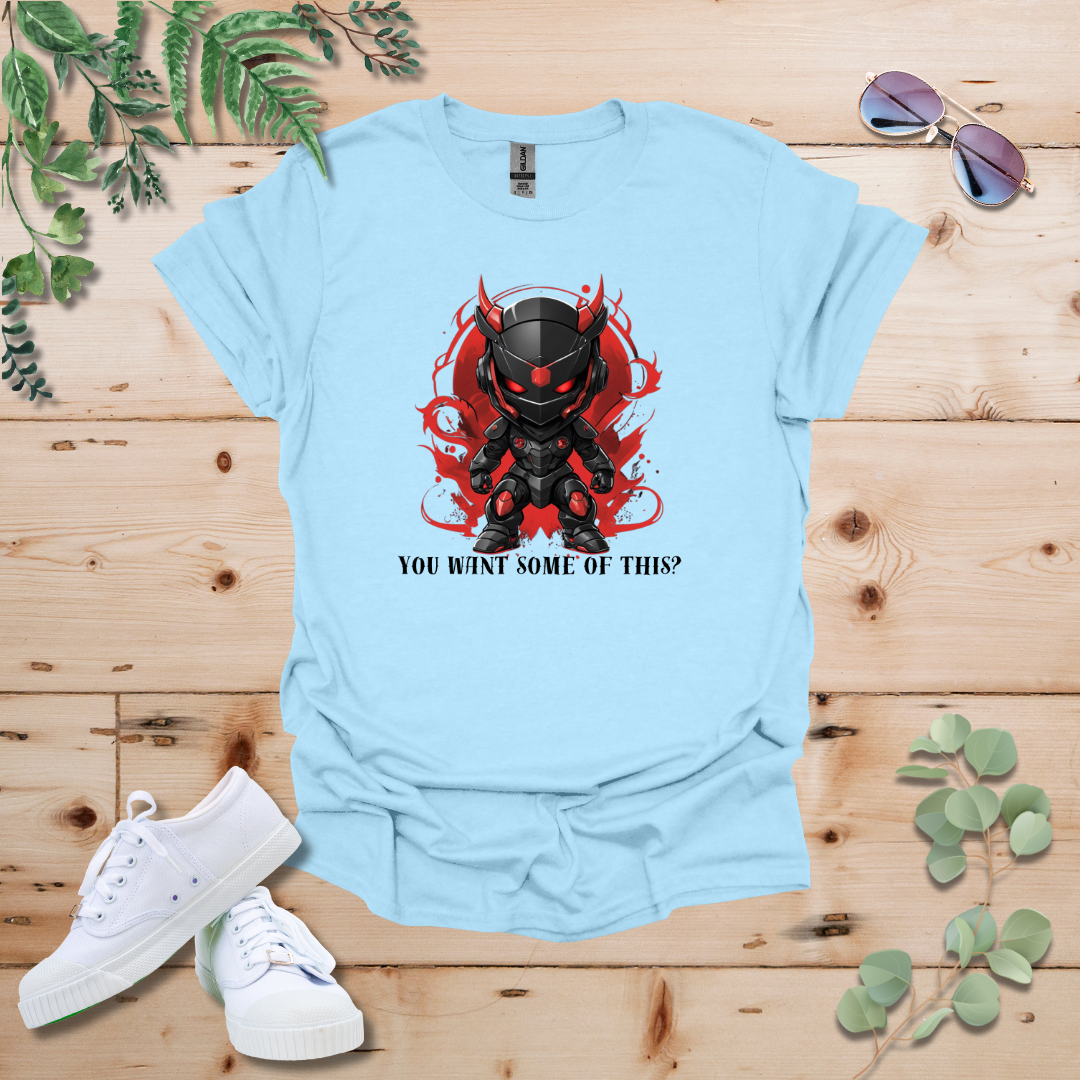 Faceless Tech Chibi Red Dragon - You Want Some Of This? Tshirt