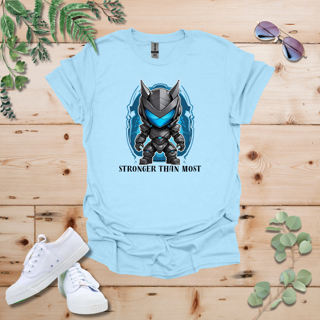 Faceless Tech Chibi Blue Dragon - Stronger Than Most Tshirt