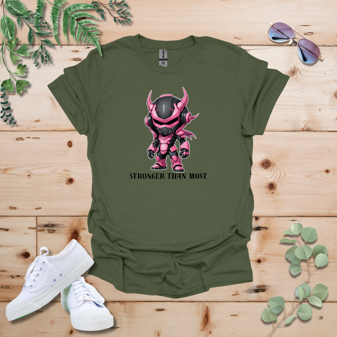 Faceless Tech Chibi Pink Dragon - Stronger Than Most Tshirt