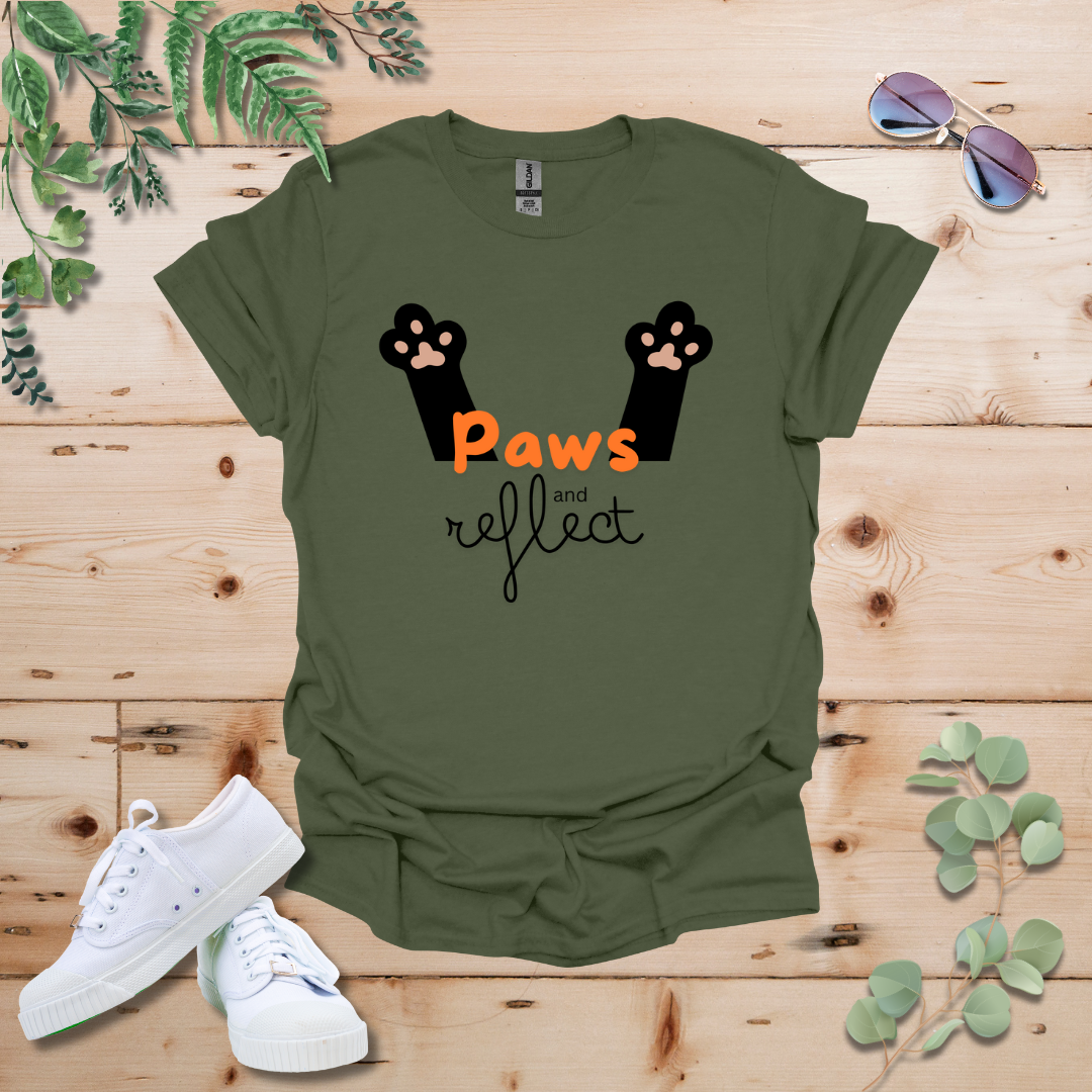 Paws and Reflect Cat Tshirt