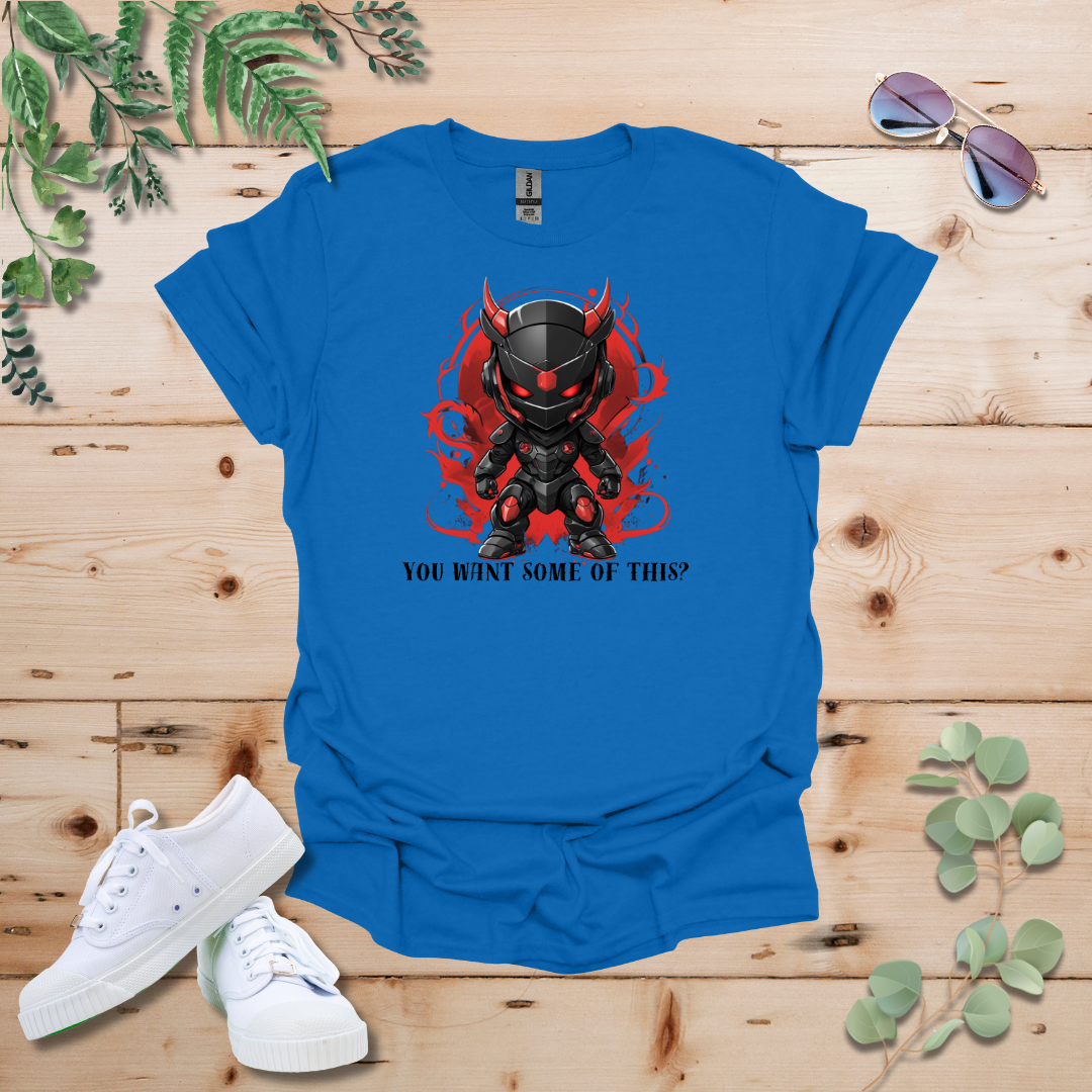 Faceless Tech Chibi Red Dragon - You Want Some Of This? Tshirt