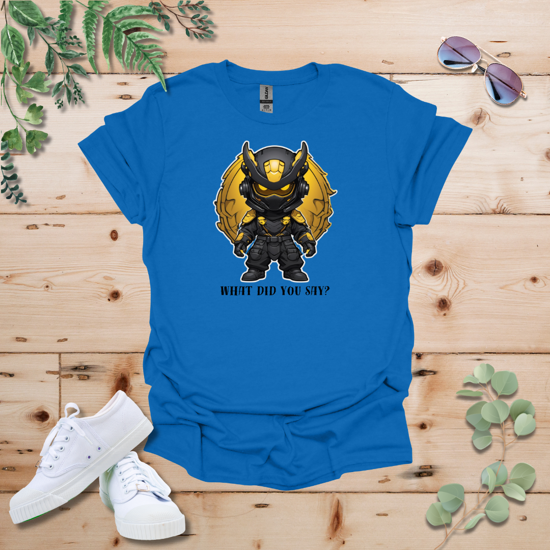 Faceless Tech Chibi Yellow Dragon - What Did You Say? Tshirt