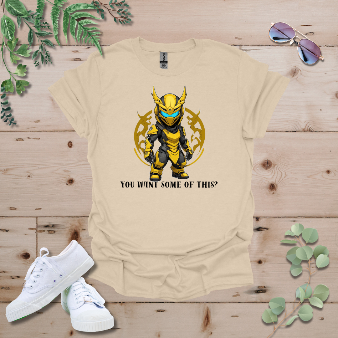 Faceless Tech Chibi Yellow Dragon - You Want Some Of This? Tshirt