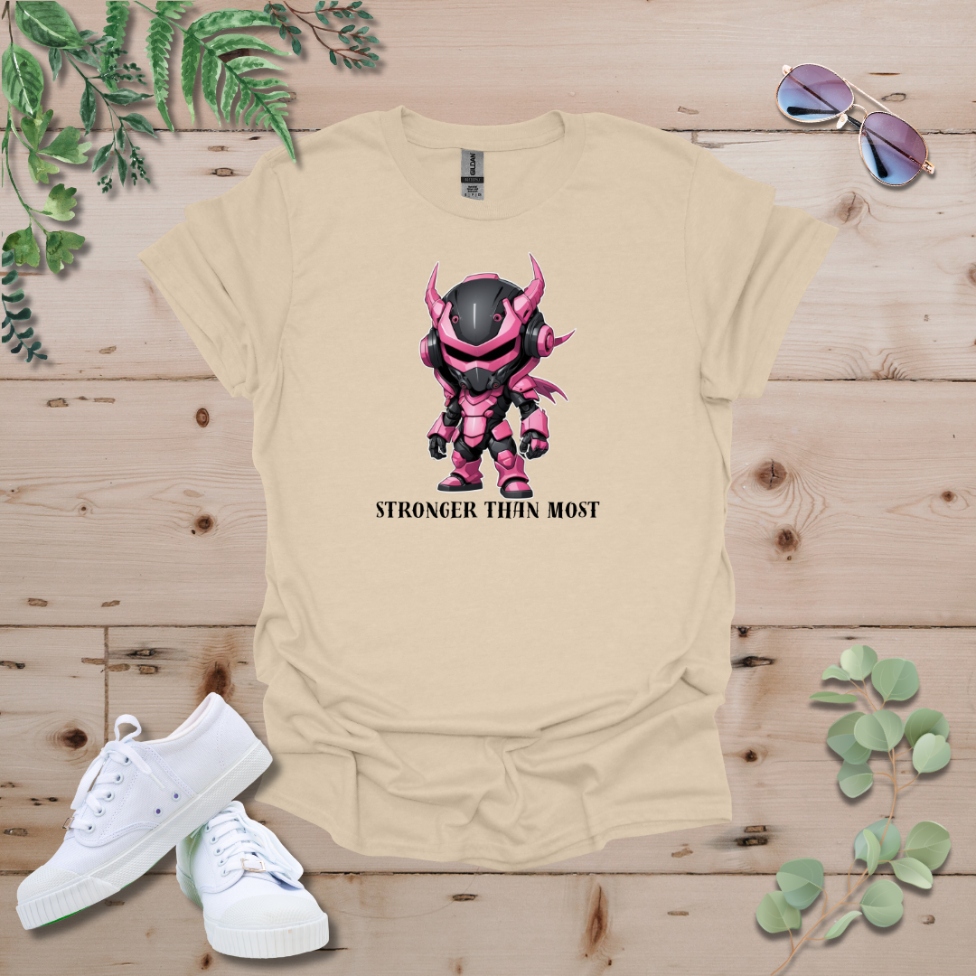 Faceless Tech Chibi Pink Dragon - Stronger Than Most Tshirt