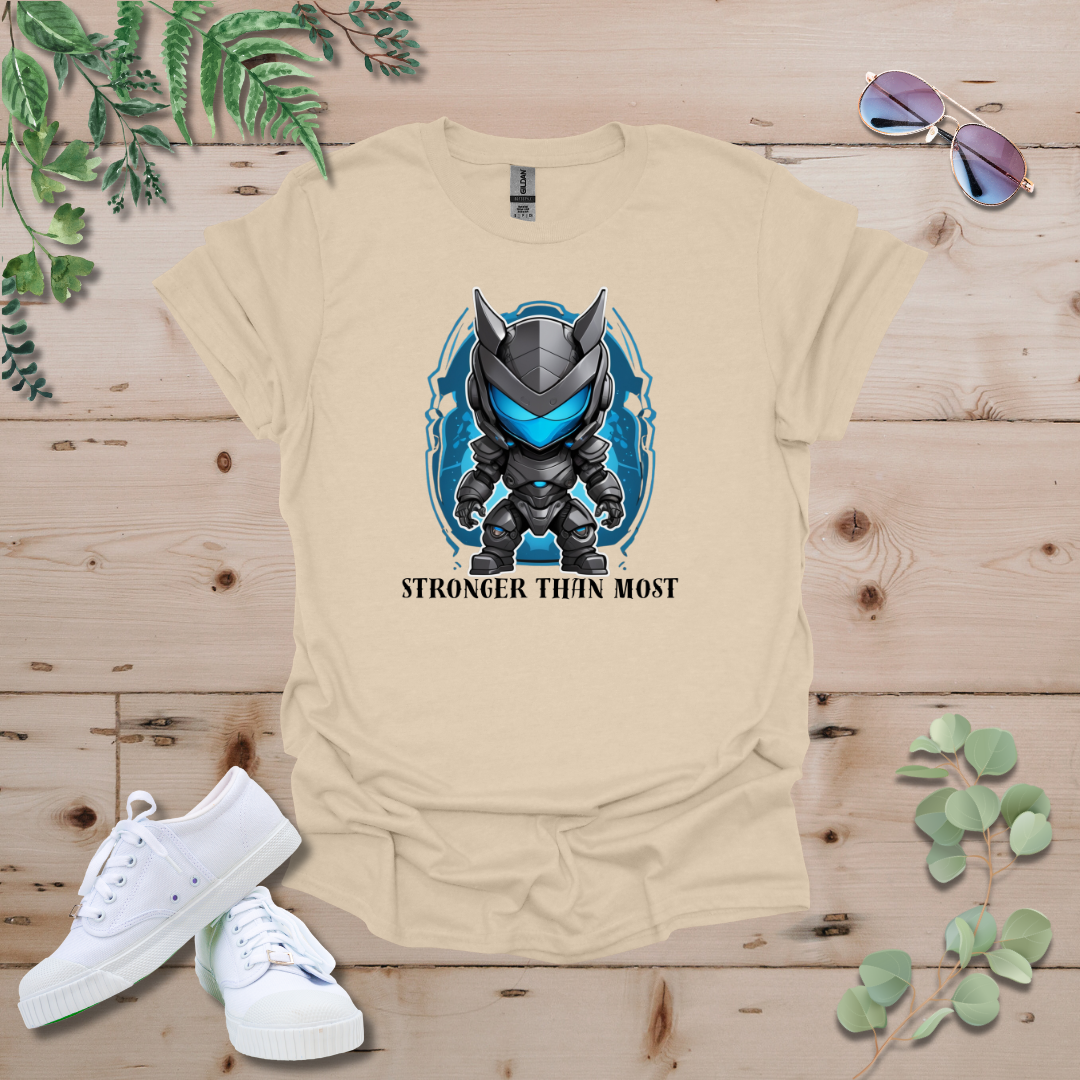 Faceless Tech Chibi Blue Dragon - Stronger Than Most Tshirt