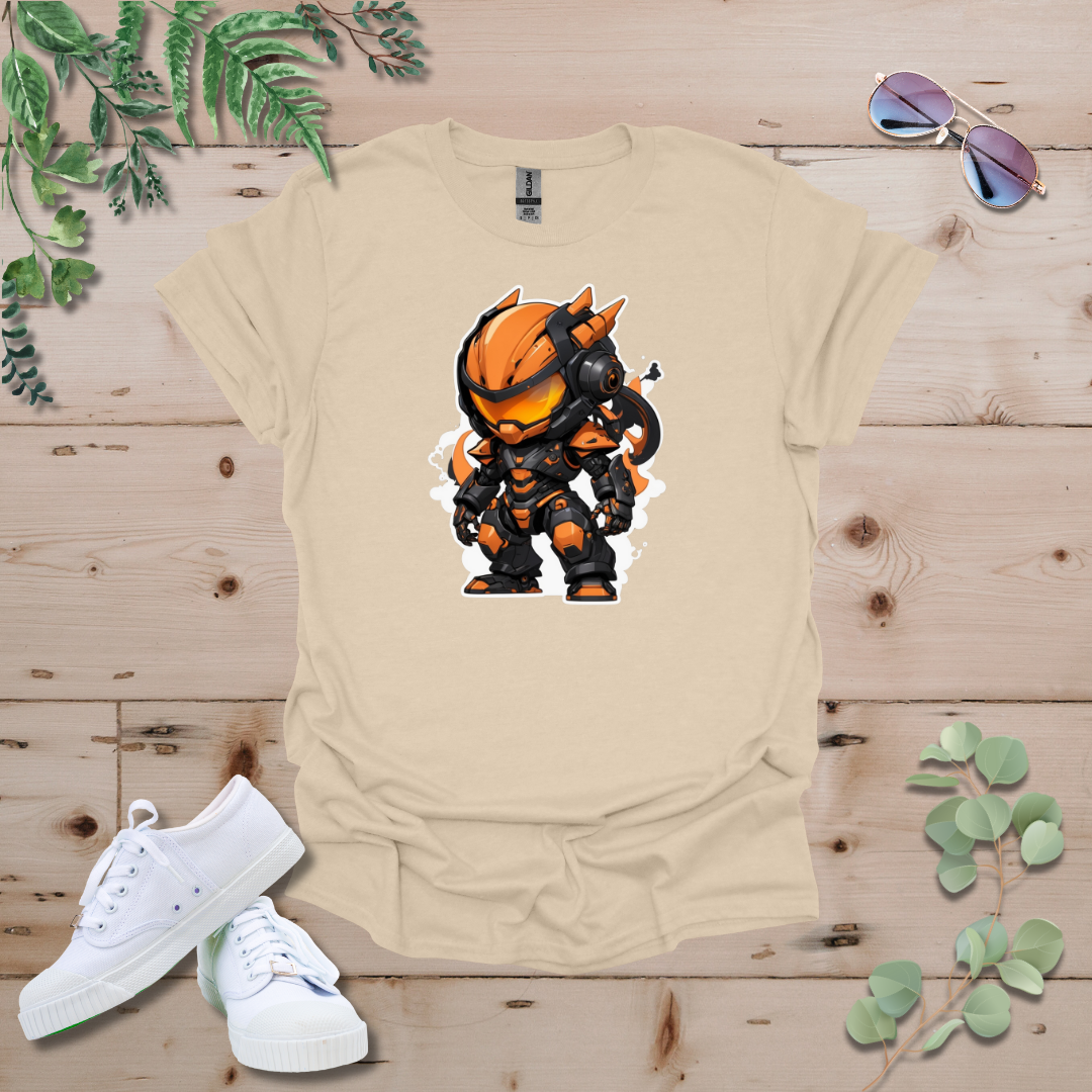 Faceless Tech Chibi Orange Dragon Tshirt