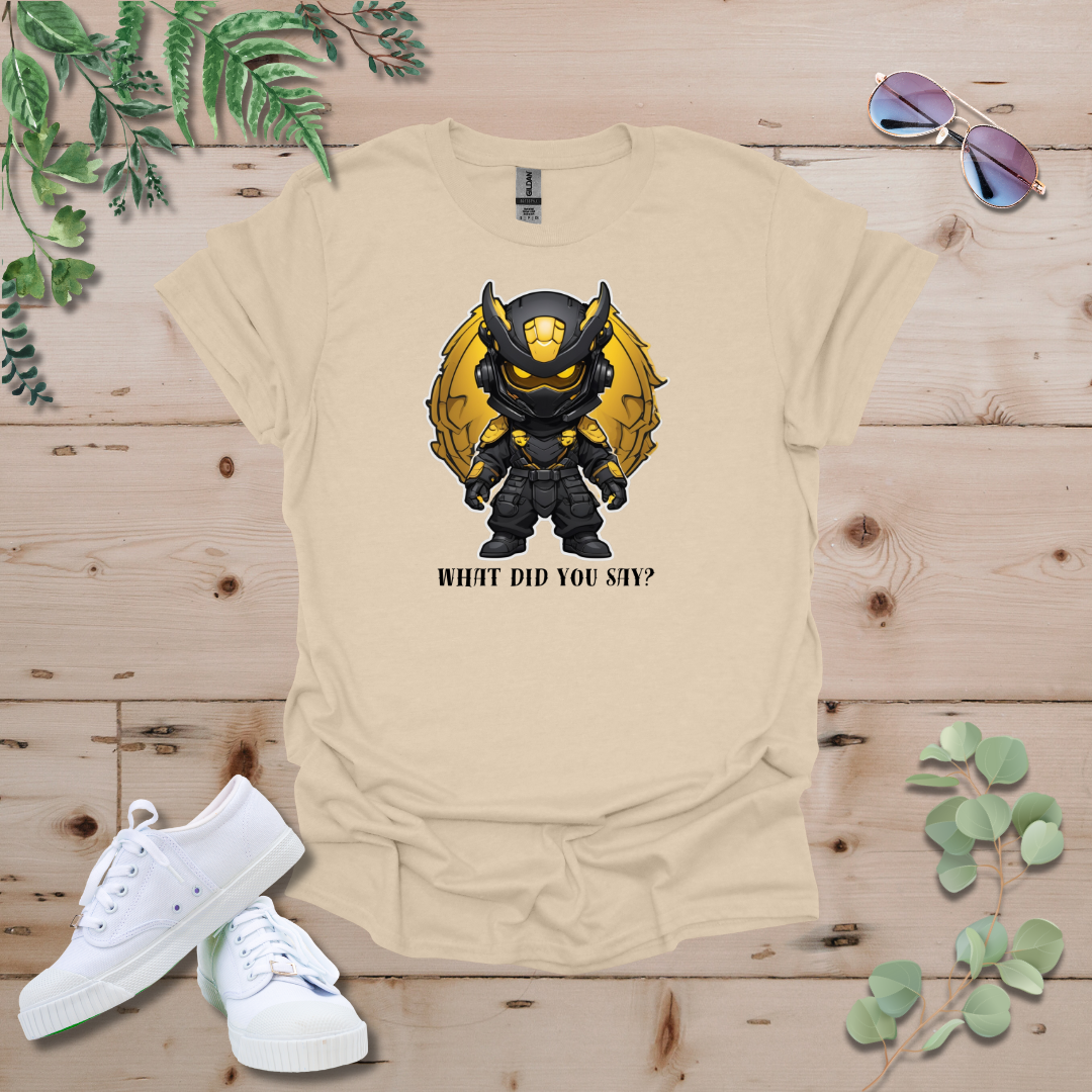 Faceless Tech Chibi Yellow Dragon - What Did You Say? Tshirt