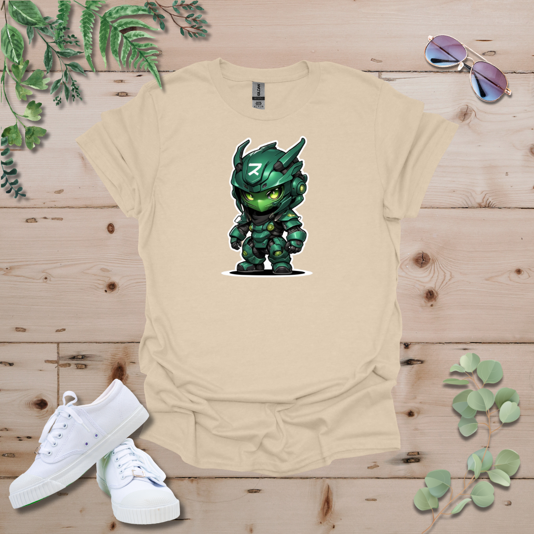 Faceless Tech Chibi Green Dragon Tshirt