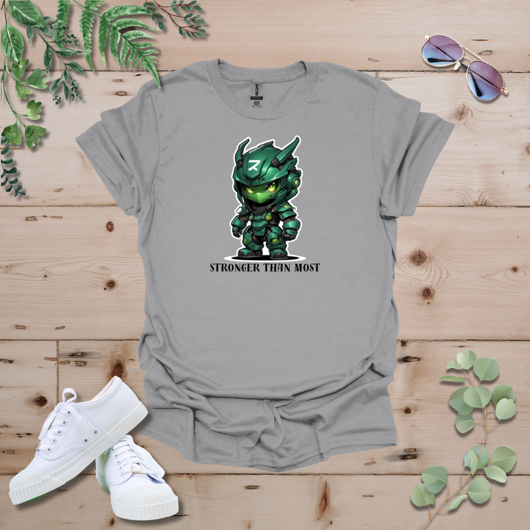 Faceless Tech Chibi Green Dragon - Stronger Than Most Tshirt