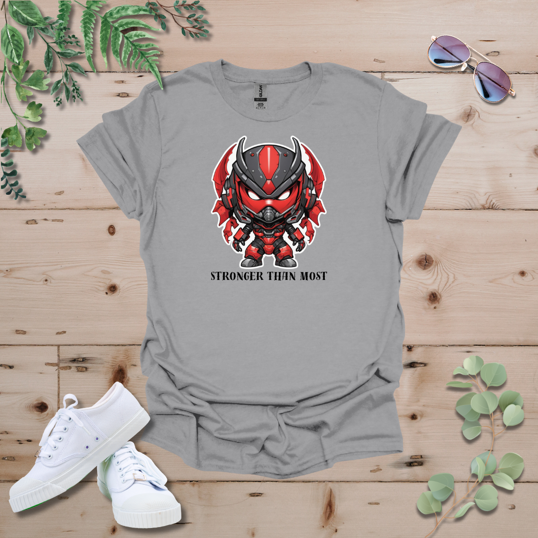Faceless Tech Chibi Red Dragon - Stronger Than Most Tshirt