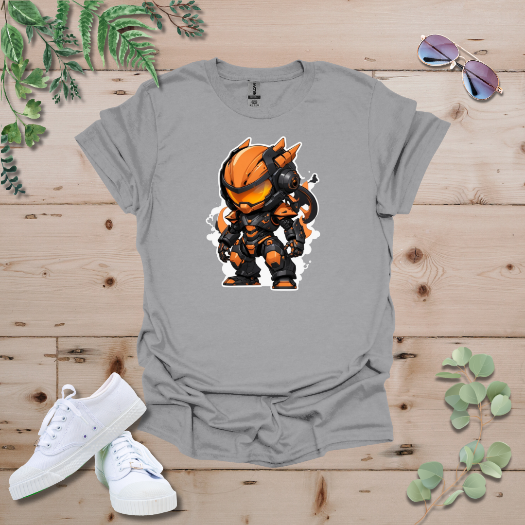 Faceless Tech Chibi Orange Dragon Tshirt