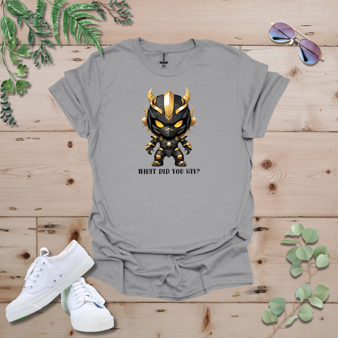 Faceless Tech Chibi Gold Dragon - What Did You Say? Tshirt