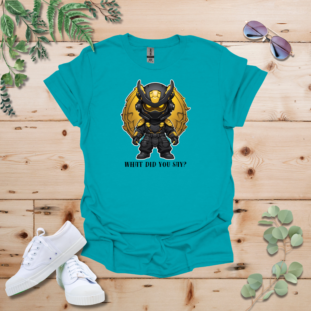 Faceless Tech Chibi Yellow Dragon - What Did You Say? Tshirt
