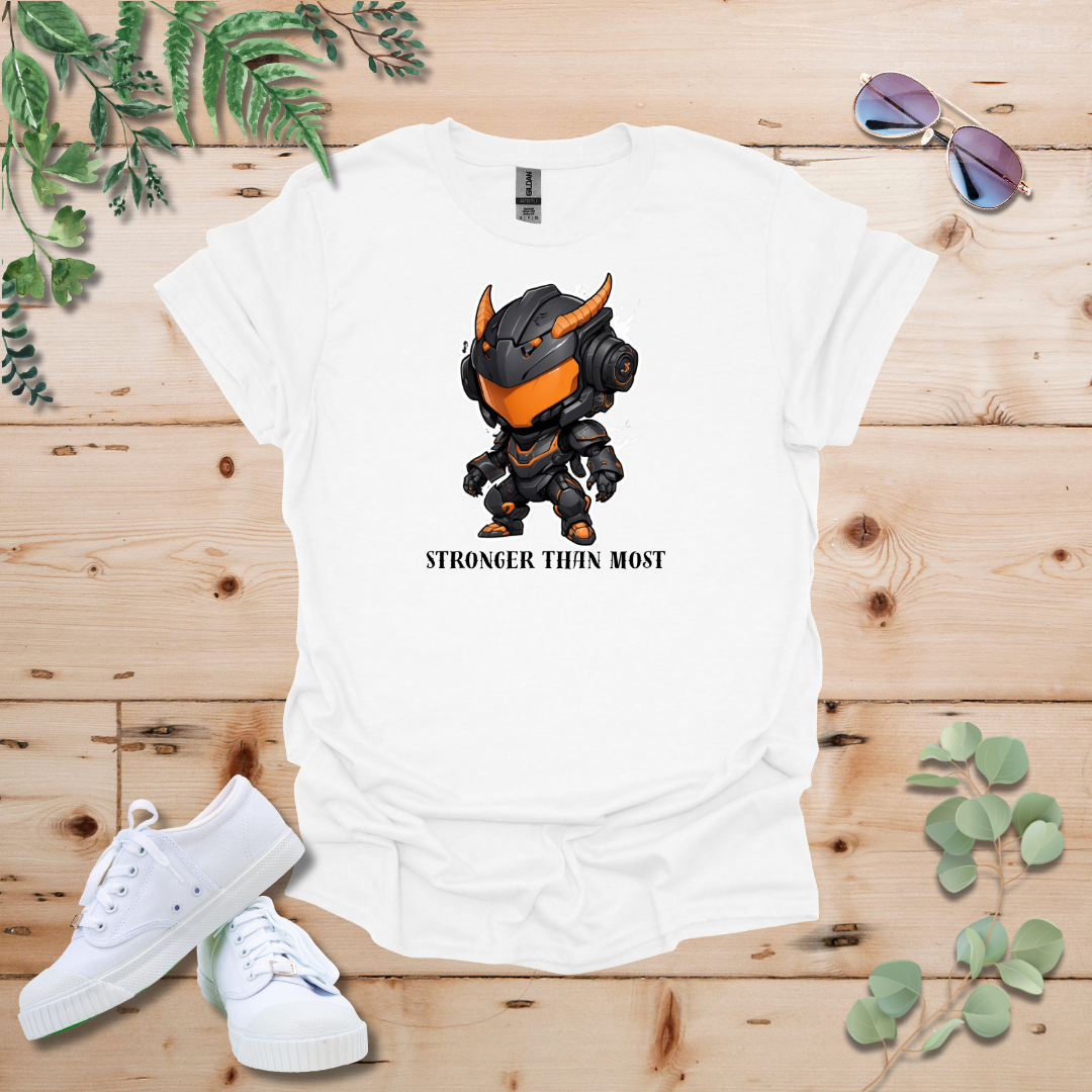 Faceless Tech Chibi Orange Dragon - Stronger Than Most Tshirt