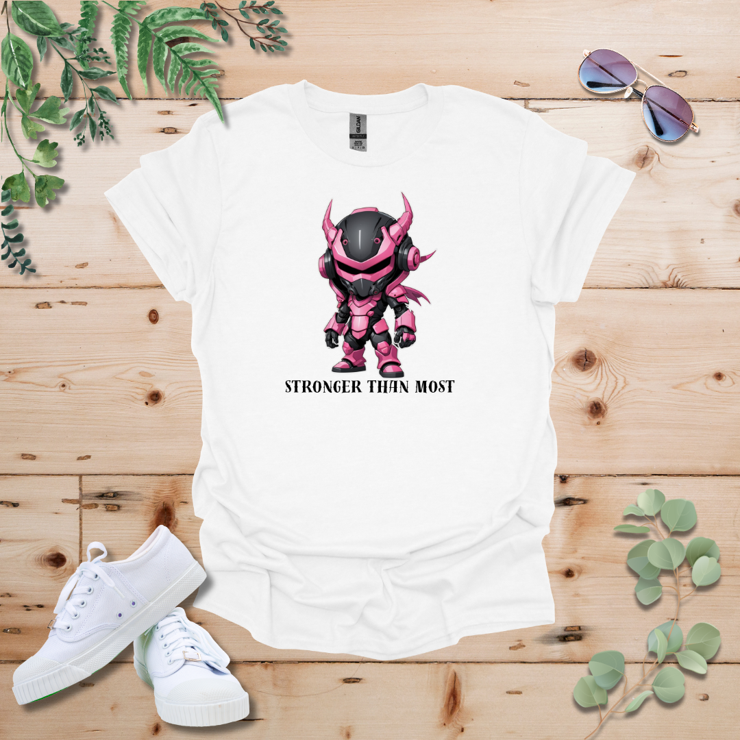 Faceless Tech Chibi Pink Dragon - Stronger Than Most Tshirt