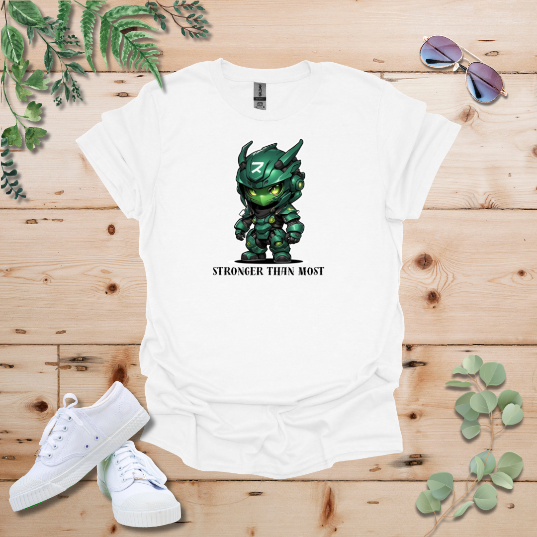 Faceless Tech Chibi Green Dragon - Stronger Than Most Tshirt
