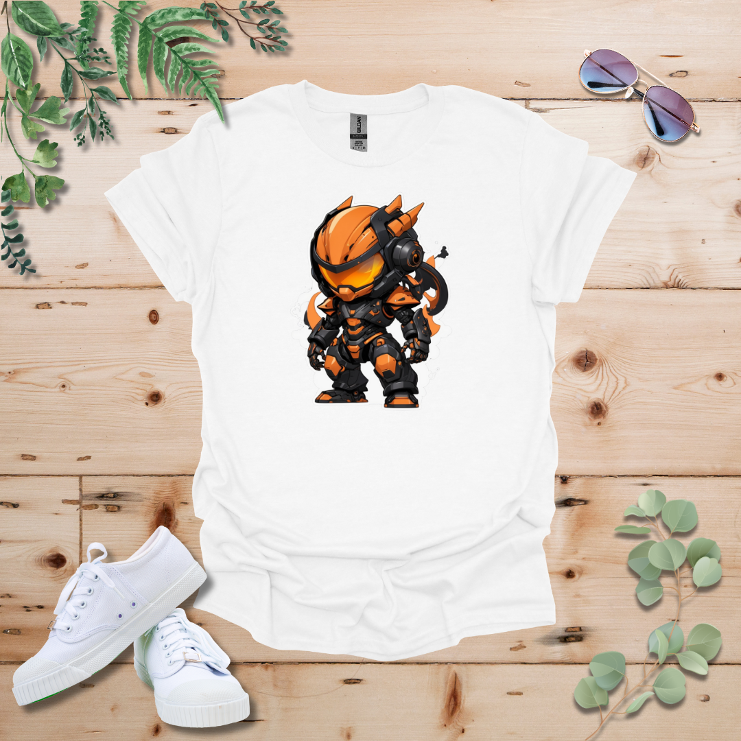 Faceless Tech Chibi Orange Dragon Tshirt