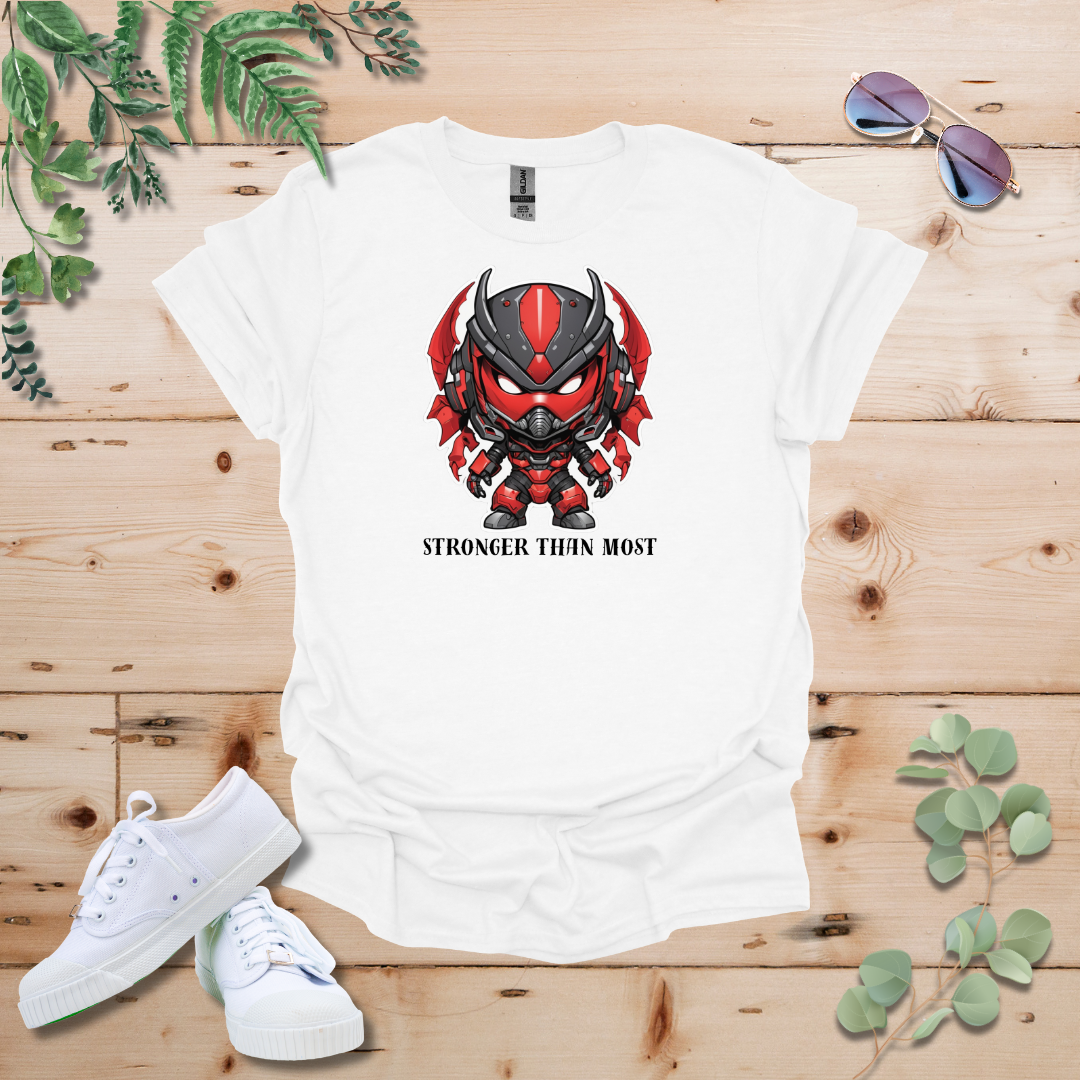 Faceless Tech Chibi Red Dragon - Stronger Than Most Tshirt