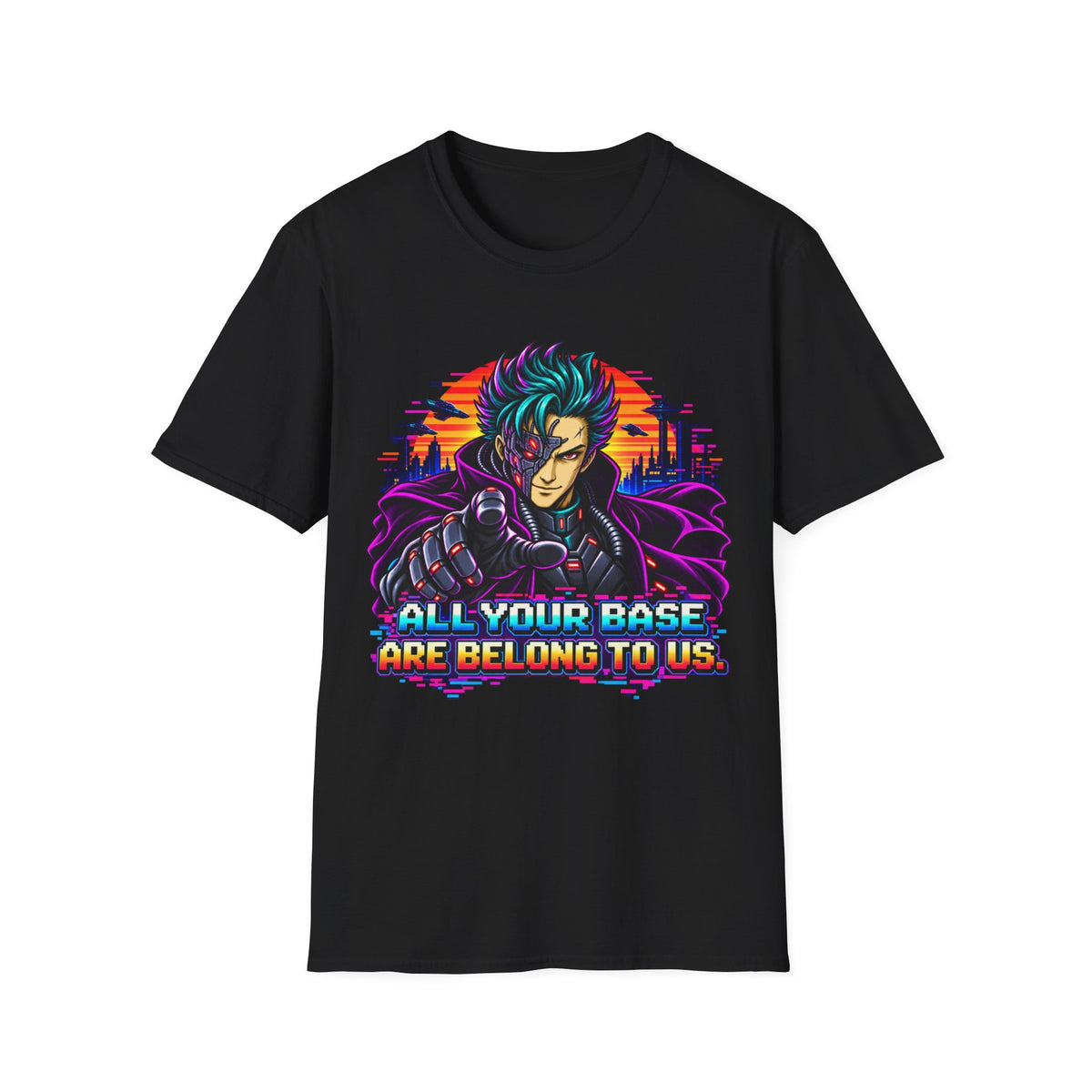 All Your Base Retro Gaming Graphic T-Shirt