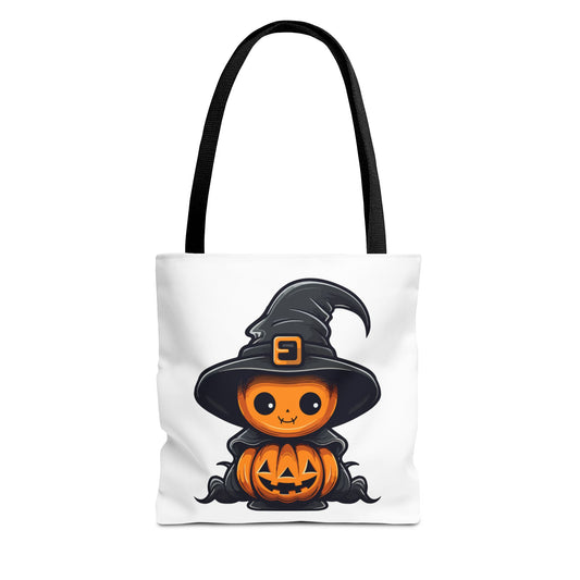 Pumpkin Witch Tote Bag