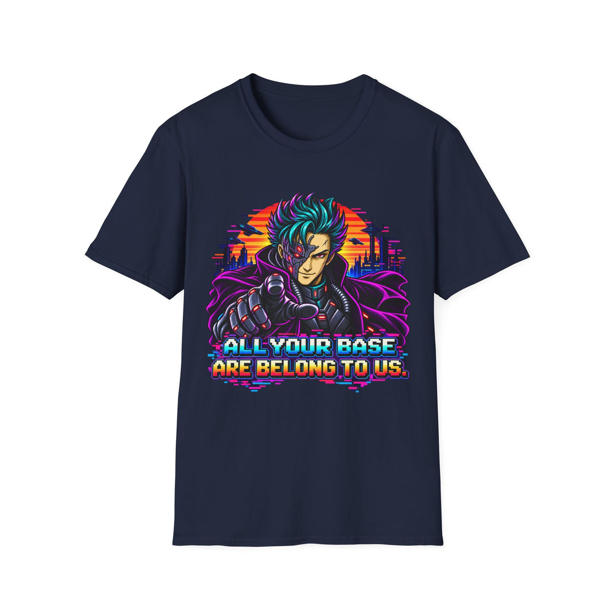 All Your Base Retro Gaming Graphic T-Shirt