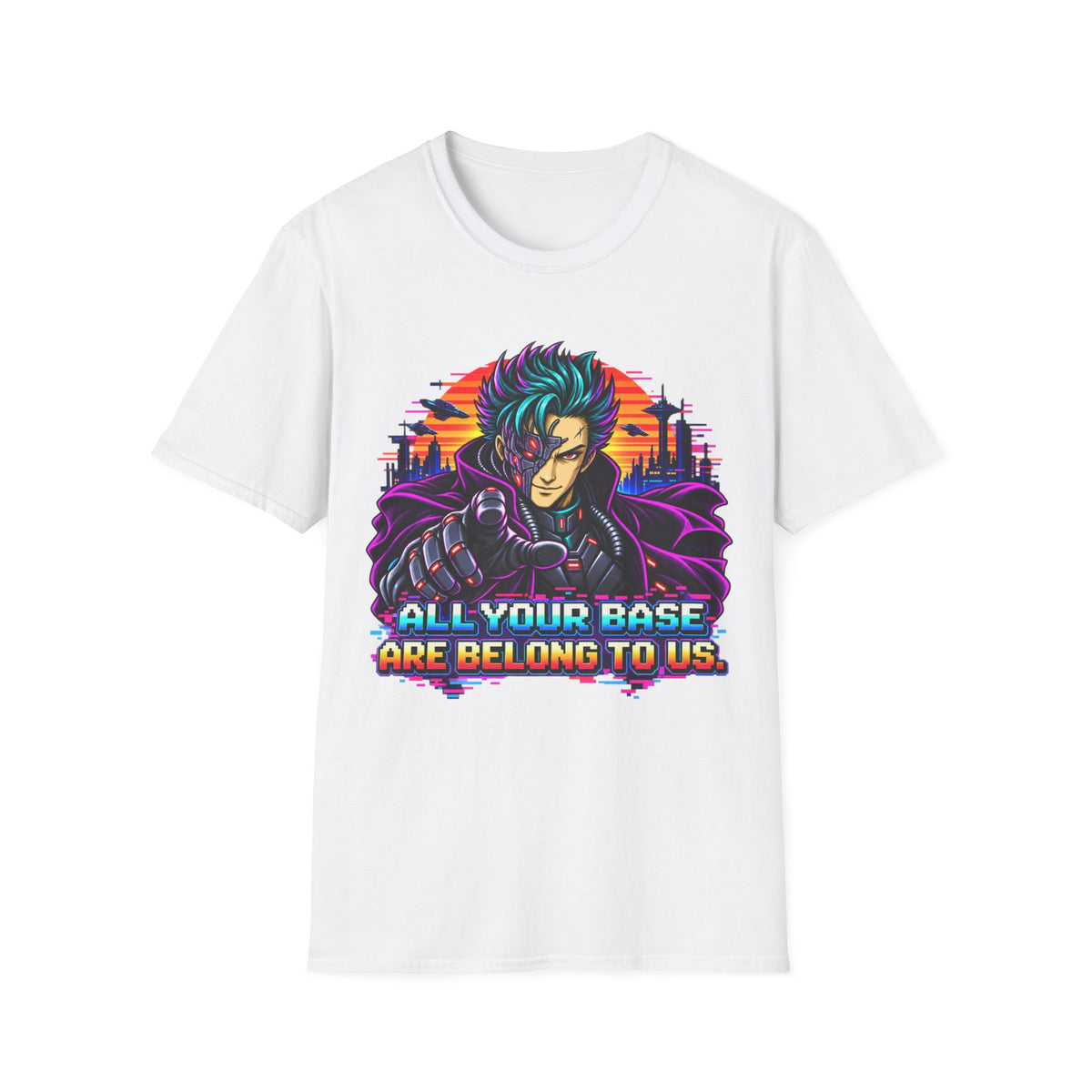 All Your Base Retro Gaming Graphic T-Shirt