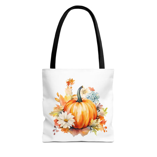 Pumpkin Floral Tote Bag