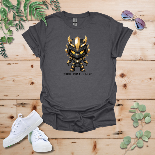 Faceless Tech Chibi Gold Dragon - What Did You Say? Tshirt