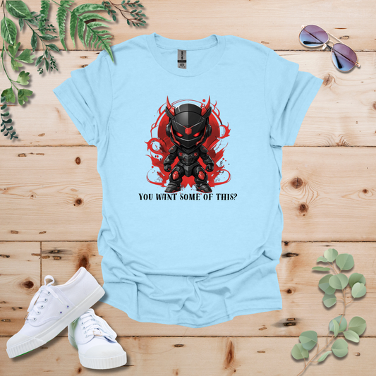 Faceless Tech Chibi Red Dragon - You Want Some Of This? Tshirt