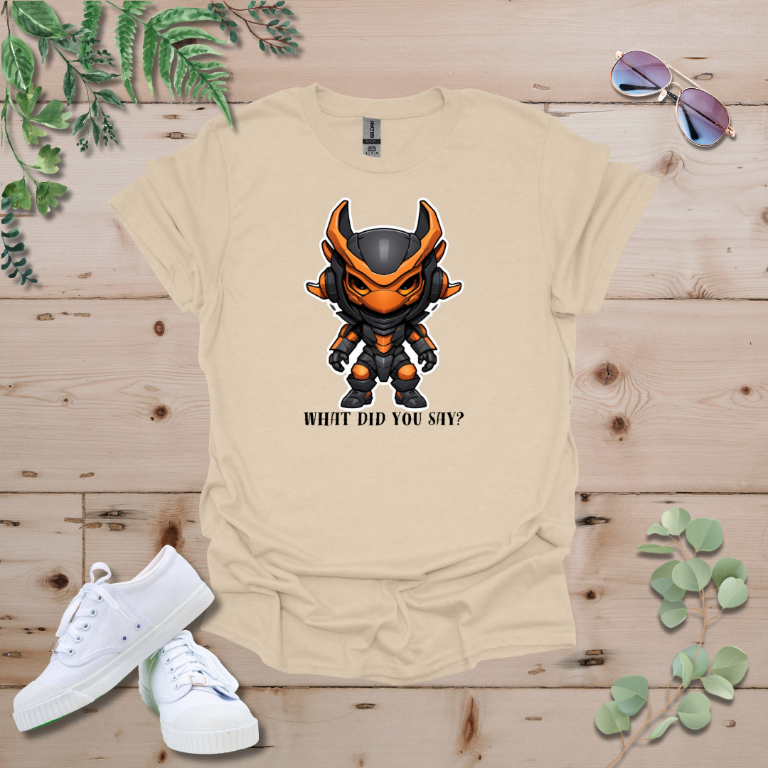 Faceless Tech Chibi Orange Dragon - What Did You Say? Tshirt