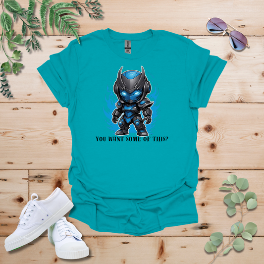 Faceless Tech Chibi Blue Dragon - You Want Some Of This? Tshirt