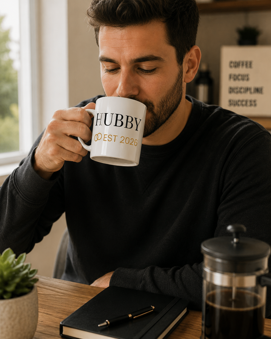 Hubby Ceramic Mug - EST 2026 | Perfect Gift for Newlyweds & Anniversaries