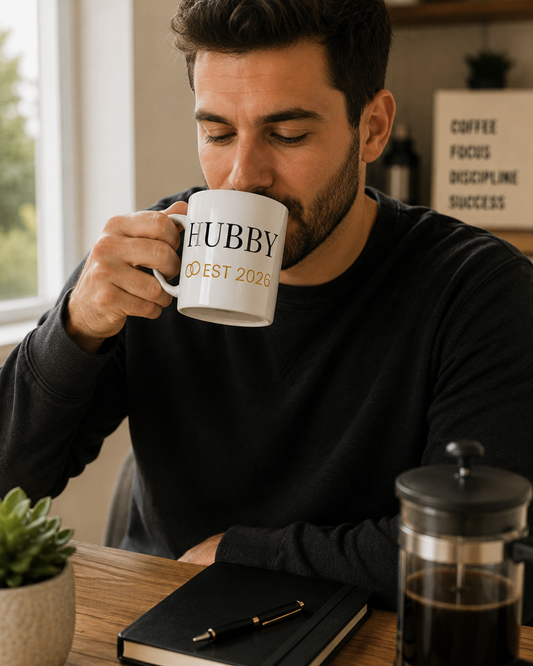 Hubby Ceramic Mug - EST 2026 | Perfect Gift for Newlyweds & Anniversaries